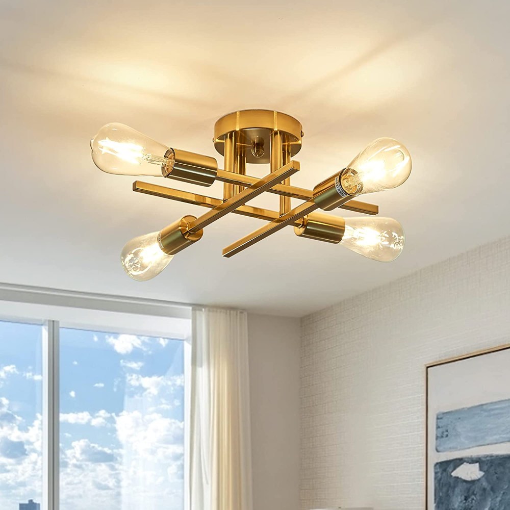 Modern Light Pendant, Gold: image 1